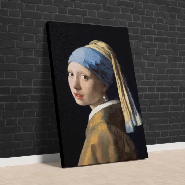 İnci Küpeli Kız 1665 (Johannes Vermeer) Klasik Kanvas Tablo