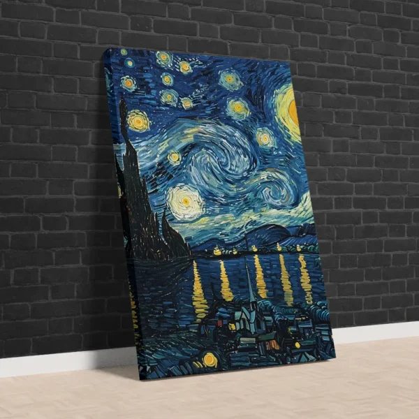 Yıldızlı Gece 1889 (Vincent van Gogh) Klasik Kanvas Tablo